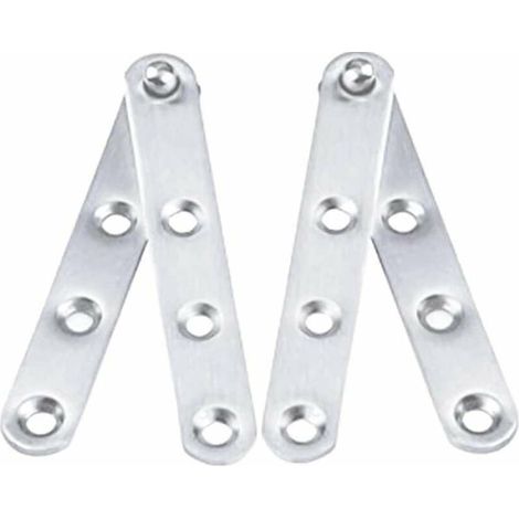 Charnière pivotante pour meuble – Acier zingué – Longueur 100mm – Angle d'ouverture 180° – Charge max 20kg – Installation à visser (1/2)