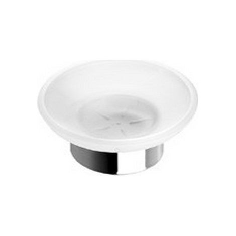 Portasapone vetro e acciaio inox lucido da appoggio  MIRA-C kamalu