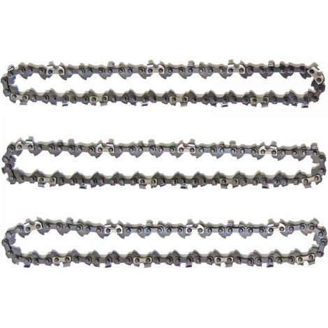 Set mit 3 Astsägeketten für 25 cm (10 Zoll) Führungsschienen, 40 Treibglieder, geringer Rückschlag, kompatibel mit Black & Decker, Ryobi, Ferrex, Primaster und anderen.