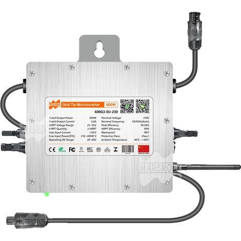 Micro-onduleur solaire Deye 600W, double MPPT, design étanche IP67 (1/5)