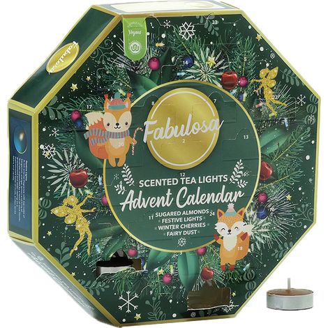 Candele profumante set 24 T-LIGHT calendario dell' avvento decorazioni addobbi natalizi centro tavola di natale (1/2)