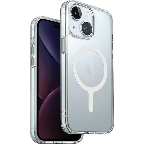 Funda UNIQ LifePro Xtreme para iPhone 15 Plus/14 Plus de 6,7" con carga Magclick, transparente/esmerilada. (1/4)