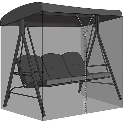 Moustiquaire,Housse anti-moustiques pour balancelle,Avec fermeture éclair,Moustiquaire pour balancelle de jardin – 155 x 125 x 205 cm (1/5)