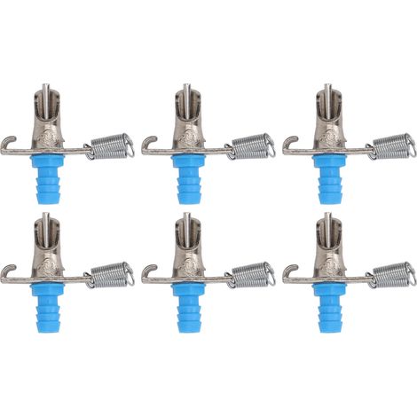Lot de 10 abreuvoirs automatiques galvanisés pour lapins, avec tuyau de 5 m, pour petits animaux et volailles. (1/5)