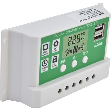 Smart Controller, PWM Control Equipment Solar Charging Panel Solar Controller for Commerce for Industry(30A) (1/5)