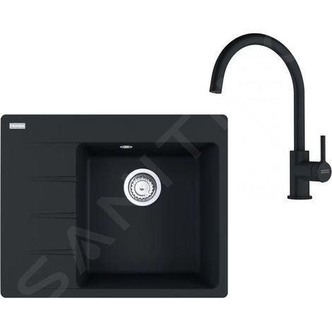 Franke - Set de cuisine G269MČ, évier en fragranit CNG 611-62 TL/7 + robinet FP 7, noir mat 114.0700.666 (1/4)