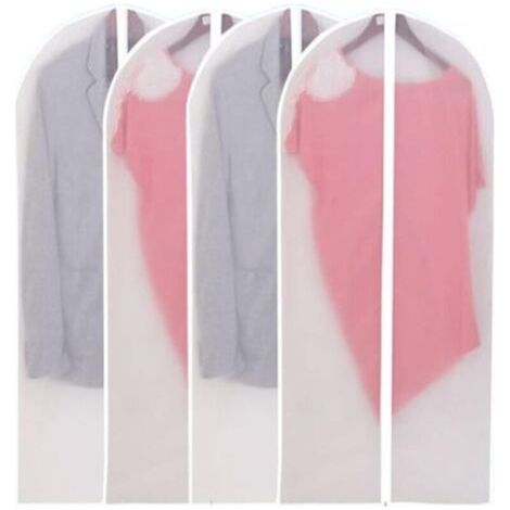 Housses à vêtements anti-poussière, lot de 4, à suspendre, housses de protection zippées, adaptées au rangement dans la penderie, etc.