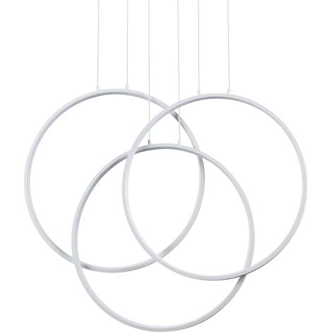 Sospensione Moderna Frame Alluminio Bianco Led 82W 3000K Luce Calda (1/2)