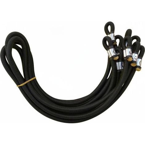 Corde Élastique Trampoline pour Trampoline Ressort Bungee Souple Boucle en Aluminium Robuste Gaine Tressée Convient aux Aires de Jeux Structures de Loisirs Installations Extérieures, 2M X 10MM (1/5)