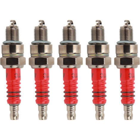 Bougie d'allumage de moto A7TC, 5 pièces, bougies d'allumage de course de remplacement pour Scooter à quatre temps GY6 50cc à 150cc (1/4)