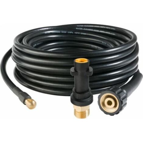 Tuyau de nettoyage de canalisations d'égout, QttvbTna, en plastique, compatible avec nettoyeur haute pression Kärcher, 10 m (1/5)