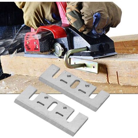 Lame Raboteuse - 82 Mm - Pour Raboteuse Electrique Makita 1900B 1100 1902 1923B 1923H KP0800 - Acier Rapide - Lot De 2 (1/5)