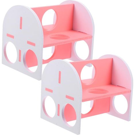2-teiliger Hamstertunnel und Spiellabyrinth-Versteck für Kleintiere, rosa Zubehör für Nagetiere (1/5)