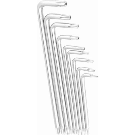 Jeu de 9 clés Allen en L étoile Torx sécurité universelles outillage à main (1/5)