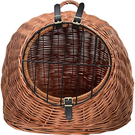 Aumüller Katzenhöhle/Transportkorb aus Vollweide, lackiert - 60 cm (1/3)