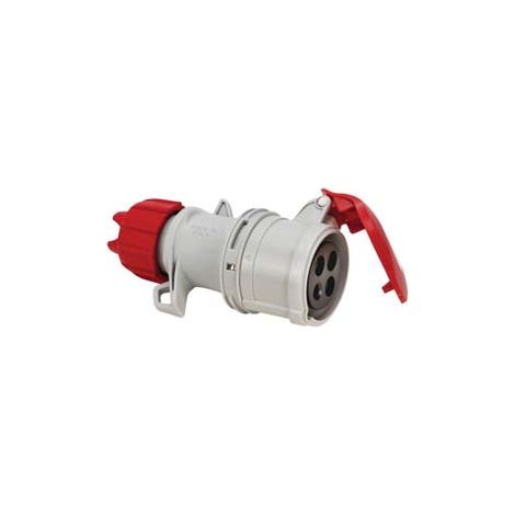 PRESA INDUSTRIALE VOLANTE ARGO ROSSA 3P+T 16A IP54- - cablaggio a vite 71104V - 1 pezzi FANTON
