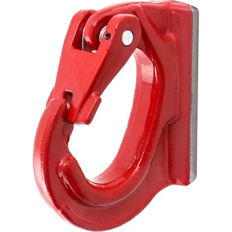 Gancho para soldar, gancho de elevación, acabado pintado, límite de carga de trabajo de 3 toneladas para tractor, grúa, etc., rojo