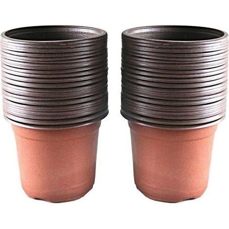 Lot de 100 Pots en Plastique pour semis et Plant, 10 cm -RAPANDA (1/5)