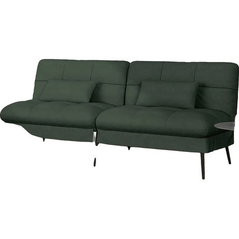 Divano letto, design multifunzionale, stile minimalista, verde scuro (1/2)