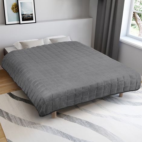Manta lastrada 150x200 CM CELESTE bicolor gris claro y gris 9 kg