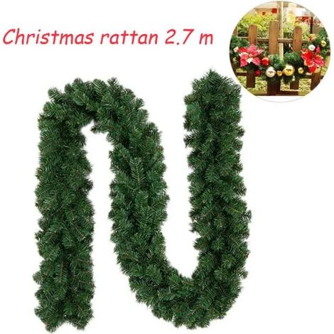 Accessoire de décoration - Noël - Rotin en PVC - 2,7m - Simulation de rotin végétal - DIY (1/4)