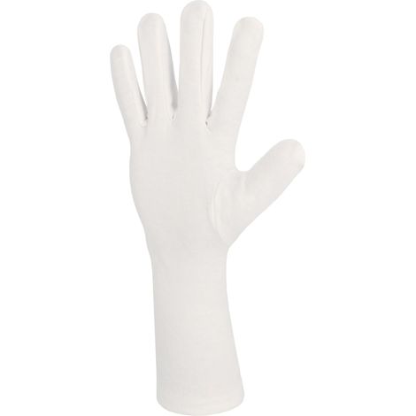 Gant coton Interlock blanchi avec ourlet Longueur 35 cm - SINGER - JB13512