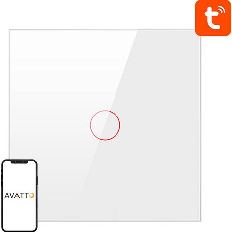 Avatto ZTS02-EU-W1 Einzelner TUYA ZigBee Touch-Lichtschalter (Weiß)