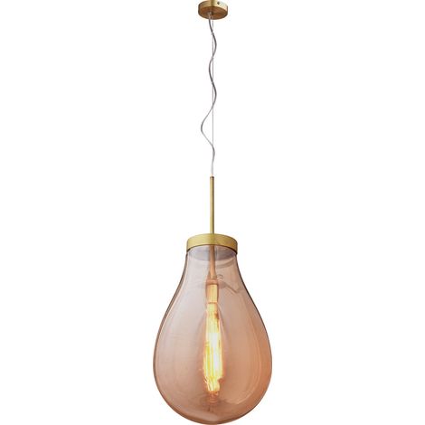 Hängelampe Lumineca Hatann M 40x65 cm Farbe Bernstein