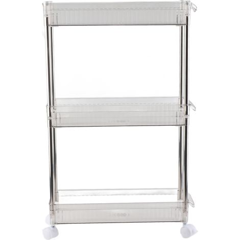 Transparentes Badezimmerregal, 3-stöckiger Kosmetikorganizer 37x12x50cm, multifunktionaler Organizer (1/5)