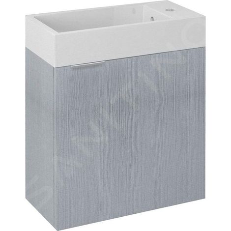 Meuble sous-vasque LATUS IV 49,5x50x25cm, chêne argenté (1/5)