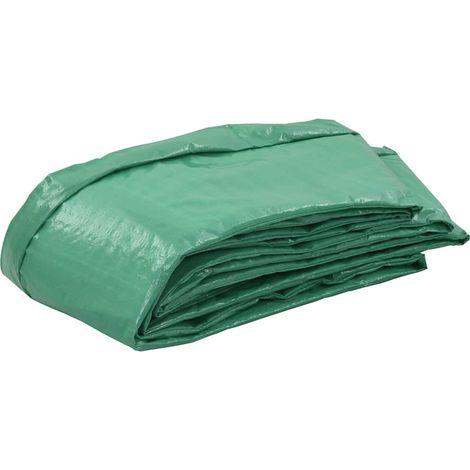 vidaXL Alfombrilla de seguridad cama elástica PE redonda verde 3,96m (1/2)