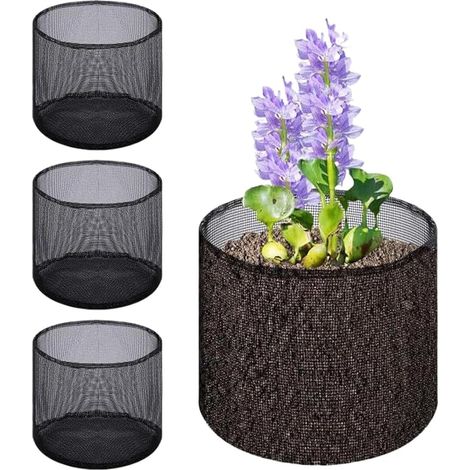 Filiyano-Paniers pour bassin - Lot de 4 Sacs à eau flexibles pour bassins avec jacinthes d'eau et plantes aquatiques, résistants aux UV. (1/5)
