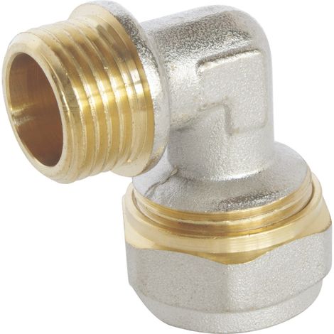 Coude à visser pour tube Multicouche  Ø20  - Mâle 15/21 (1/3)