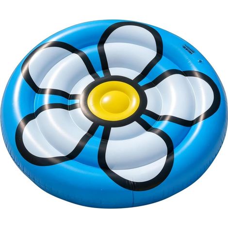 Radeau floral gonflable – PVC résistant – Design circulaire spacieux – Durable – Pour piscine, plage, lac – Cadeau attentionné – Détente assurée (1/4)