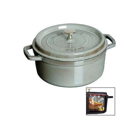 STAUB Cocotte, rund 28 cm grafitgrau (1/2)