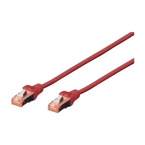 Digitus DK-1644-005/R RJ45 Câble réseau, câble patch CAT 6 S/FTP 0.50 m rouge sans halogène, torsadé par paire, avec cliquet d'encastrement, igni S138981 (1/3)