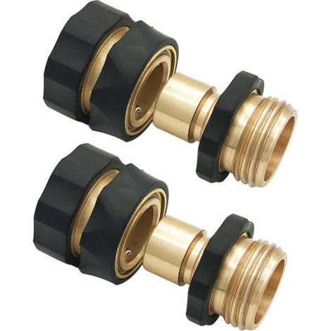 Applicable 2Paires Kit de Raccords de Tuyau de Jardin Adaptateurs de Rapide Résistants à Eau Durables Idéaux pour Tuyaux Arrosage (1/5)