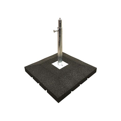 kit de 2 supports pied terrasse réglable + matelas caoutchouc NATHER 990688