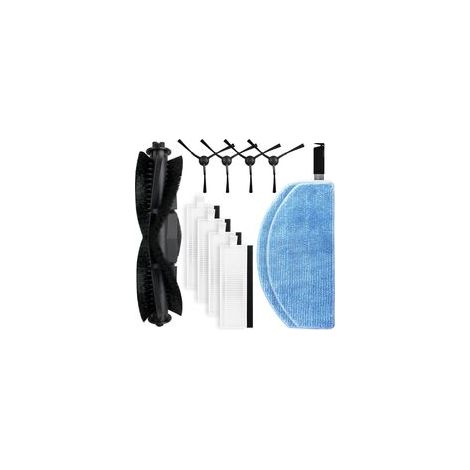 Kit d'accessoires pour balayeuse. Convient pour Tikom G8000, G8000 Pro, Honiture G20, G20 Pro, Laresar Evol 3, brosse principale, 4 brosses latérales, 4 filtres, 2 vadrouilles