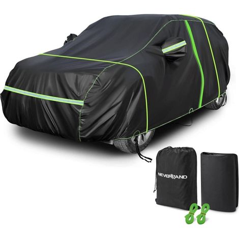 Autoabdeckung Vollgarage SUV wasserdicht mit Reißverschluss & Reflektoren M (bis 455cm) (1/5)