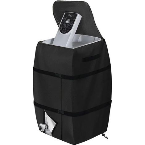 Abdeckung für Whirlpool-Heizpumpen 43 x 38 x 54 cm – Aufblasbarer Schutz für Außen-Warmwasserheizungen – Wetterfest – Silbernes 420D-Material – Wetterschutz – Für den (1/5)