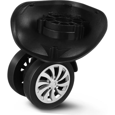 Roue de Valise Pivotante 4pcs en Plastique Noir (1/5)