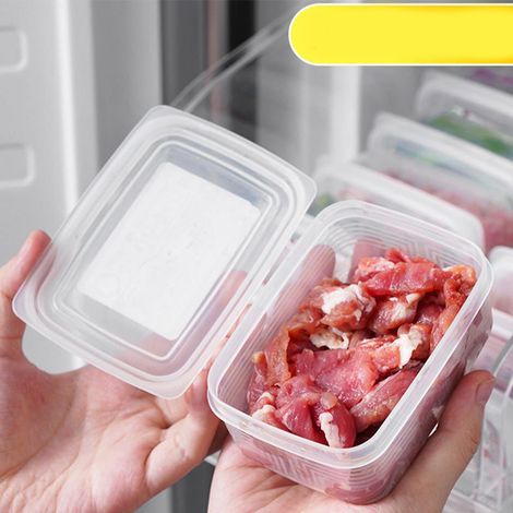 Mini boîte de conservation alimentaire étanche pour légumes, fruits et viandes, idéale pour la préparation des repas. (1/5)