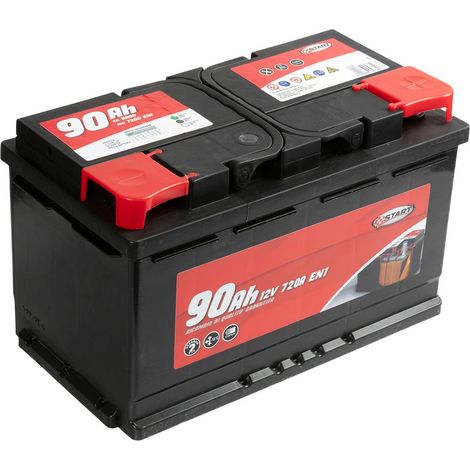 batteria auto 90ah 12v 720a polo positivo destro cassetta l4