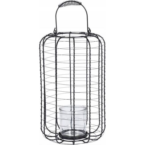 Home-Styling-Collection Farol Moderno Negro 37 cm