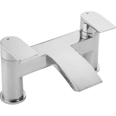 Francis Pegler Lamina Bath Filler Tap Chrome Deck Mounted Modern Style