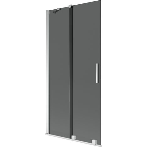 Mexen Velar mampara de baño corredera de 2 hojas 90 x 150 cm, grafito, cromo - 896-090-000-41-01 (1/2)