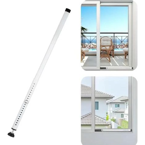 Barre de sécurité pour porte coulissante — Barre de verrouillage robuste pour portes-fenêtres — Barre de sécurité multifonction et réglable pour fenêtres (de 20 à 50 pouces) — Butée pour porte (1/5)