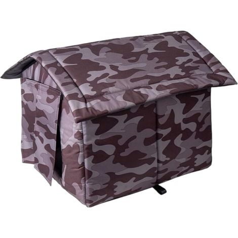 Maison pour Chat Imperméable Abri Thermique pour Animal de Compagnie