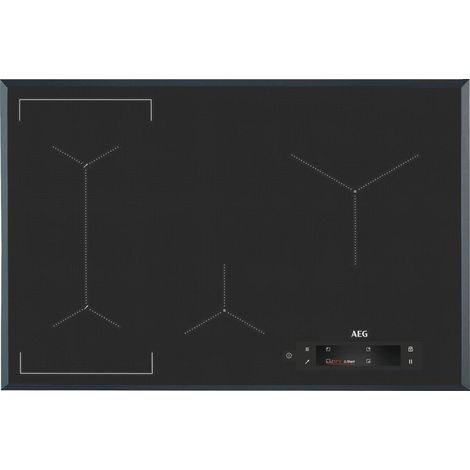 AEG IAE84883FB Piano cottura ad induzione serie 9000 SensePro 80 cm. Colore del prodotto: Nero, Posizionamento dell'apparecchio: Da incasso, Dimensione della larghezza del piano cottura: 80 cm. Cer...